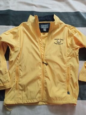 Nexus Apparel Yellow Performance Windbreaker Jacket with Scenic View Golf